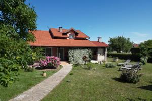 une maison avec un jardin en face dans l'établissement Villa Tinov Dvor, à Briševo