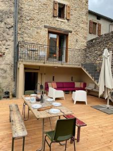 Μπαλκόνι ή βεράντα στο Bienvenu « Chez Nous », gîte de charme +18 φωτογραφίες
