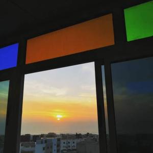Východ nebo západ slunce při pohledu z apartmánu nebo okolí