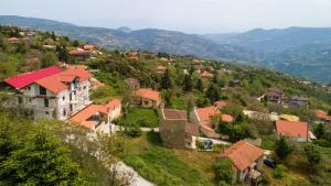a village on a hill with houses and mountains at Ονειρόπετρα in Synikia Mesi Trikalon