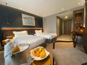 Voodi või voodid majutusasutuse Hotel Barahi Kathmandu toas