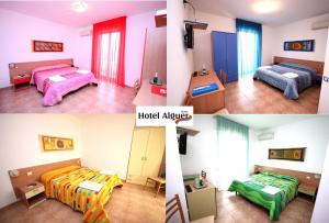 Rúm í herbergi á Hotel Alguer