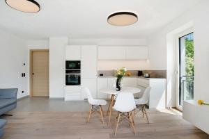 Kuchyň nebo kuchyňský kout v ubytování Haus Weinblick Apt 5