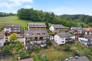eine Luftansicht eines Dorfes mit Häusern in der Unterkunft Ferienwohnung Schwarzwald Engel in Bad Peterstal-Griesbach