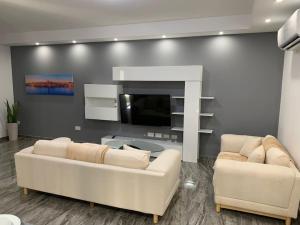 TV a/nebo společenská místnost v ubytování Spacious and Charming Apartment in Mġarr - 1