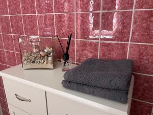 Koupelna v ubytování Ferienwohnung Elfengast, FassSauna, Harzurlaub in bester Lage