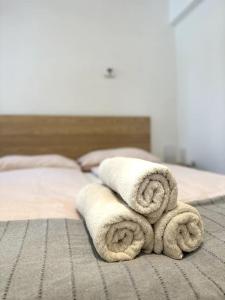 Postel nebo postele na pokoji v ubytování Semelbauer Apartment Portorož