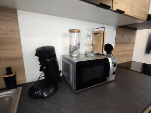 Kuchyň nebo kuchyňský kout v ubytování loft industriel L'Idaho