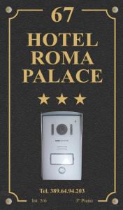 a poster for a hotel roma palace with a picture of an ip camera at Roma Palace in Rome