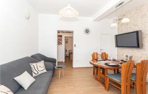 Μια τηλεόραση ή/και κέντρο ψυχαγωγίας στο 3 Bedroom Lovely Apartment In Vrpolje