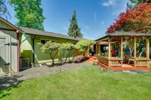 an exterior view of a home with a gazebo at Vancouver Vacation Rental about 16 Mi to Portland! in Vancouver