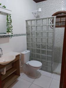 Koupelna v ubytování Recanto Casa Amarela