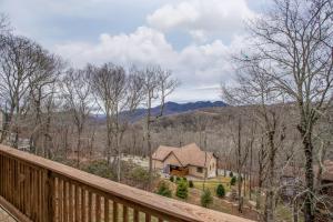 a view of a house from a deck at Sugar Bear in Sugar Mountain