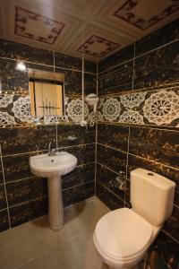 a bathroom with a toilet and a sink at Osmanlı Konağı - Şerif Paşa Butik Otel in Sanlıurfa