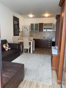 Kuchyň nebo kuchyňský kout v ubytování Apartment in Becici