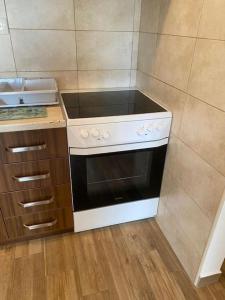 Kuchyň nebo kuchyňský kout v ubytování Apartment in Becici