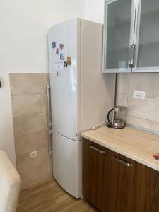 Kuchyň nebo kuchyňský kout v ubytování Apartment in Becici