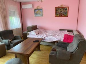 Χώρος καθιστικού στο Guest House Trajkovic Jagodina