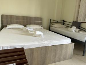 Säng eller sängar i ett rum på Kalli sea view apartment