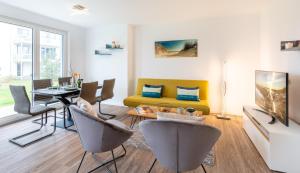 Χώρος καθιστικού στο Terrassenwohnung "Gartenblick" - Haffresidenz