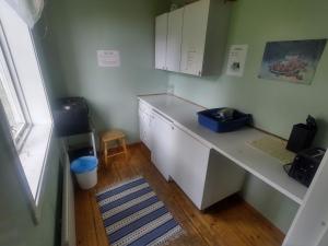 Kuchyň nebo kuchyňský kout v ubytování Selholmens Camping