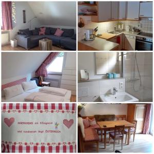 Kuchyň nebo kuchyňský kout v ubytování Appartement Hardenack