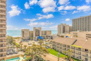 an aerial view of a city with the ocean at Spacious Ocean View Suite With Beautiful Updates! - Ocean Dunes Tower 2 Unit 6121 - Sleeps 6 Guests! in Myrtle Beach