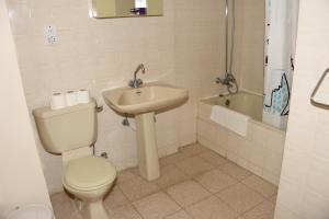 a bathroom with a toilet and a sink at Odysseas & Eleni Hotel Apartments in Polis Chrysochous +16 photos