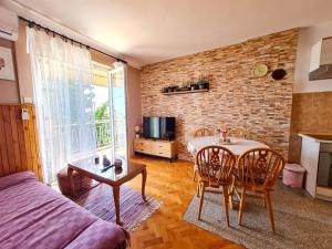 Televízia a/alebo spoločenská miestnosť v ubytovaní Apartment Roses + 6 fotografií