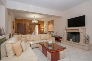 TV a/nebo společenská místnost v ubytování Kozanos Hotel & Suites