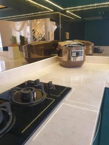Aleena's Guesthouse BSD City的厨房或小厨房