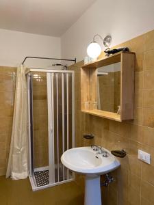 Koupelna v ubytování Albergo Quai