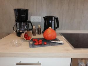 Kuchyň nebo kuchyňský kout v ubytování Ferienhaus Helene
