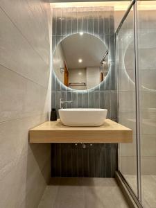Koupelna v ubytování Kavos Apartments