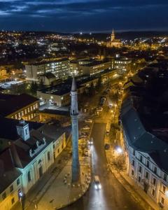Nespecifikovaný výhled na destinaci Eger nebo výhled na město při pohledu z penzionu