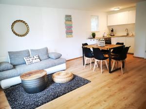 Kuchyň nebo kuchyňský kout v ubytování Ferienwohnung Lieblingszeit
