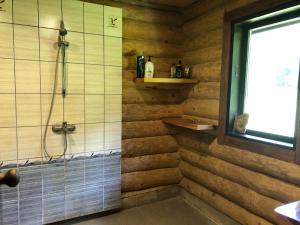 ห้องน้ำของ Part of house, sauna and terrace