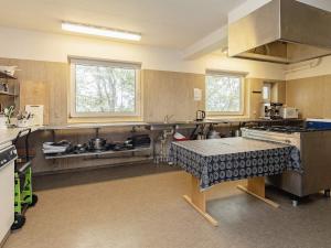 a large kitchen with a sink and a stove at Fourteen-Bedroom Holiday home in Hurup Thy in Sindrup
