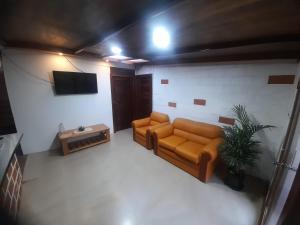 TV a/nebo společenská místnost v ubytování Casa Verde Descanso 1
