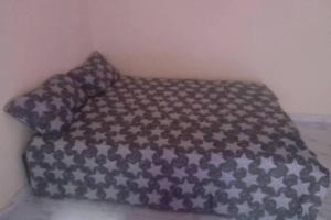uma cama com uma almofada num quarto em Comfy & cozy 2 bedroom apartment, entire unit! em Banjul