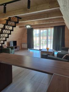 Χώρος καθιστικού στο Mountain hut