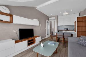 TV a/nebo společenská místnost v ubytování Brotis - Apartment with sea view - Makarska Exklusiv