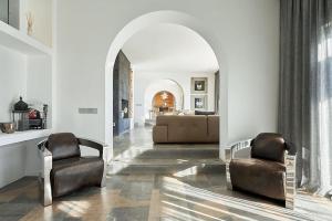 Zona d'estar a Villa Larosa with seaview in Es Cubells Ibiza