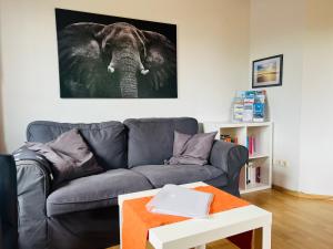 Ein Sitzbereich in der Unterkunft GLÜCKSHAUS Ferienwohnung