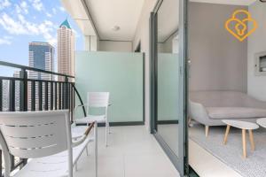 Balkón nebo terasa v ubytování Keysplease New 1 BR Apt Business Bay, Zada Tower