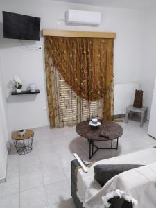 TV a/nebo společenská místnost v ubytování seaview chalkis