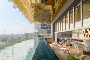 Bazén v ubytování JW Marriott Hotel Guadalajara nebo v jeho okolí