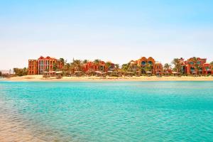 a view of a resort from the water at Sheraton Miramar Resort El Gouna in Hurghada