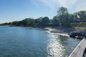 a view of a river from a bridge at Beautiful 4 bedroom in Cleveland in Euclid +7 photos