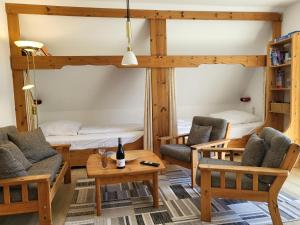 Posezení v ubytování Ferienwohnung "Neptun" im Haus Tjark